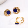 Gliding Grace Lunar Lapis Earrings